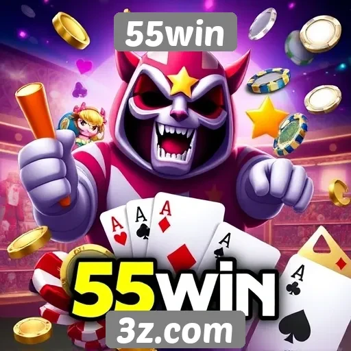 Diversidade de jogos disponíveis no 55win